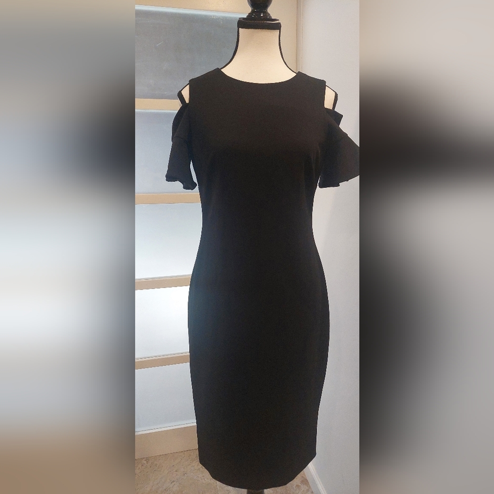 Calvin Klein Elegant Black Midi Dress